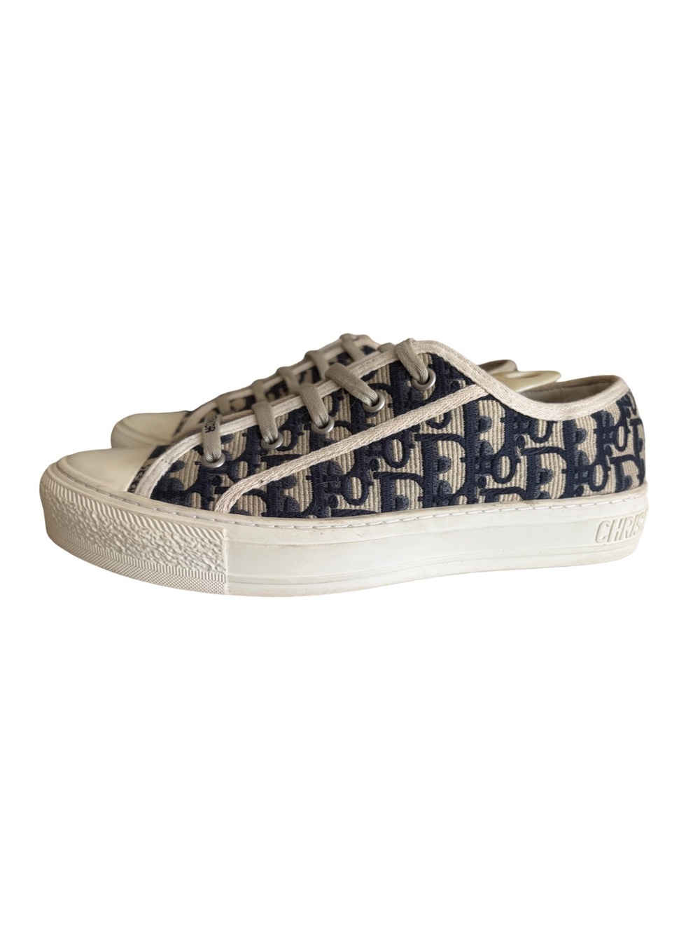 Christian Dior Walk’n’Dior Oblique Navy and Beige Sneakers Women’s Size 41